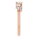 14K Gold Tapered Baguette Natural Diamond Anniversary Band – 1/3 CTW - Rose Gold - view 4