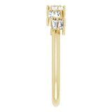 14K Gold Tapered Baguette Natural Diamond Anniversary Band – 1/3 CTW - Yellow Gold - view 4