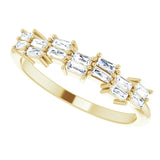 14K Gold Tapered Baguette Natural Diamond Anniversary Band – 1/3 CTW - Yellow Gold - view 5