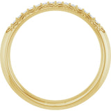 14K Gold Round Natural Diamond Anniversary Band – 1/10 CTW - Yellow Gold - view 2