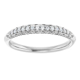 Platinum Round Natural Diamond Anniversary Band – 1/10 CTW - view 3