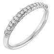 Platinum Round Natural Diamond Anniversary Band – 1/10 CTW