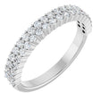 Platinum Round Lab-Grown Diamond Double Row Anniversary Band – 1/2 CTW