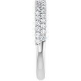 Platinum Round Lab-Grown Diamond Double Row Anniversary Band – 1/2 CTW - view 4