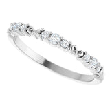 Platinum Round Natural Diamond Anniversary Band – 1/6 CTW - view 5