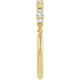 14K Gold Round Natural Diamond Anniversary Band – 1/6 CTW - Yellow Gold - view 4