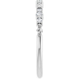 Platinum Round Natural Diamond Anniversary Band – 1/6 CTW - view 4