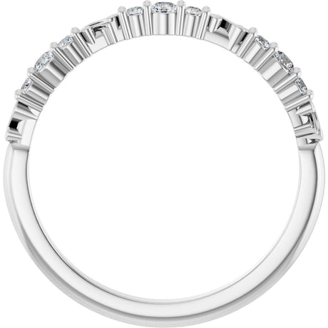 Platinum Round Natural Diamond Anniversary Band – 1/6 CTW - view 2