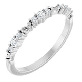 14K Gold Round Natural Diamond Anniversary Band – 1/6 CTW - White Gold