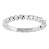 Platinum Round Natural Diamond Reversible Eternity Band – 2 mm Stones - view 3