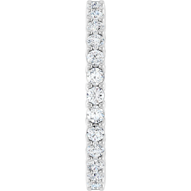 Platinum Round Natural Diamond Reversible Eternity Band – 2 mm Stones - view 4