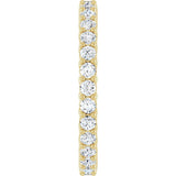 14K Gold Round Natural Diamond Reversible Eternity Band – 2 mm Stones - Yellow Gold - view 4