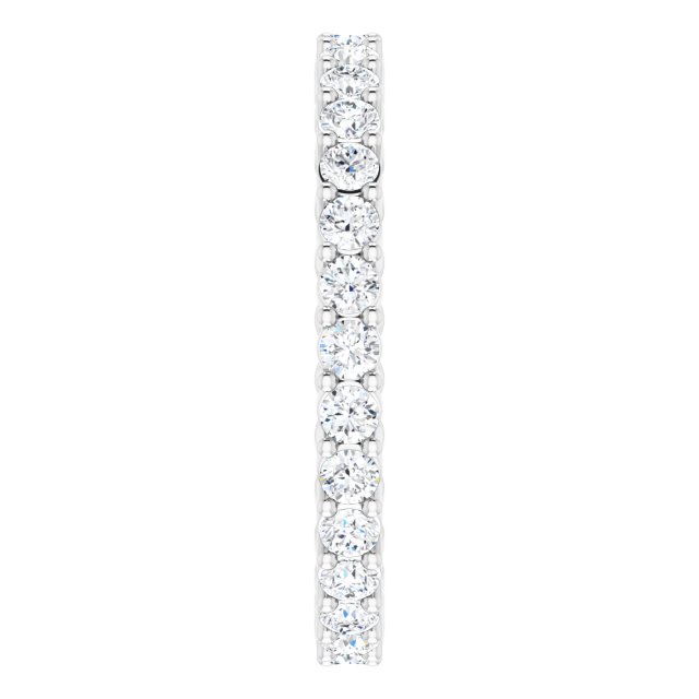 Platinum Round Natural Diamond Reversible Eternity Band – 2 mm Stones - view 4