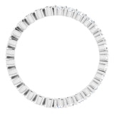 Platinum Round Natural Diamond Reversible Eternity Band – 2 mm Stones - view 2