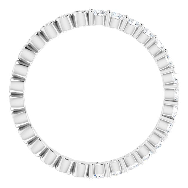 Platinum Round Natural Diamond Reversible Eternity Band – 2 mm Stones - view 2