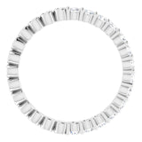 Platinum Round Natural Diamond Reversible Eternity Band – 2 mm Stones - view 2