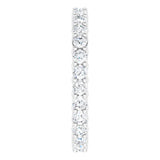 Platinum Round Natural Diamond Reversible Eternity Band – 2 mm Stones - view 4