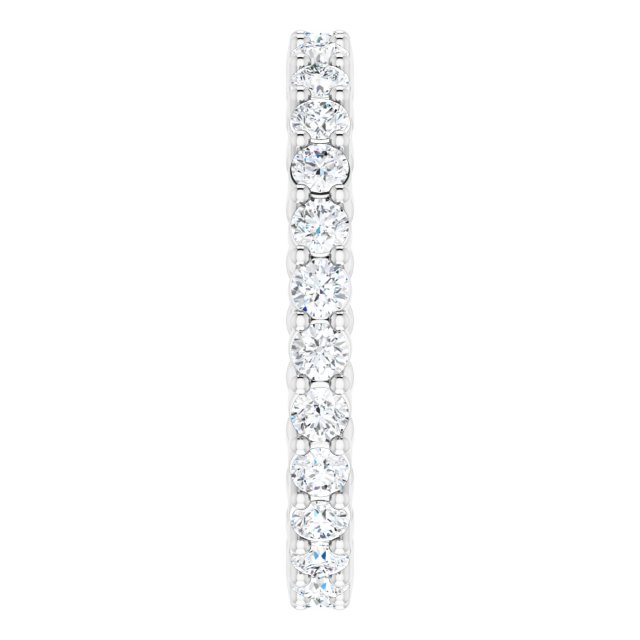 Platinum Round Natural Diamond Reversible Eternity Band – 2 mm Stones - view 4