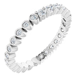 Platinum Round Natural Diamond Reversible Eternity Band – 2 mm Stones