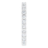 Platinum Round Natural Diamond Reversible Eternity Band – 2 mm Stones - view 4
