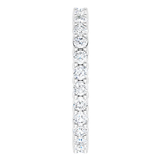 Platinum Round Natural Diamond Reversible Eternity Band – 2 mm Stones - view 4