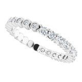 Platinum Round Natural Diamond Reversible Eternity Band – 2 mm Stones - view 5
