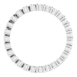 Platinum Round Natural Diamond Reversible Eternity Band – 2 mm Stones - view 2
