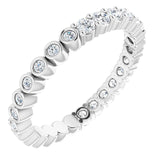 Platinum Round Natural Diamond Reversible Eternity Band – 2 mm Stones