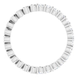Platinum Round Natural Diamond Reversible Eternity Band – 2 mm Stones - view 2