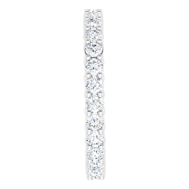 Platinum Round Natural Diamond Reversible Eternity Band – 2 mm Stones - view 4