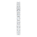 Platinum Round Natural Diamond Reversible Eternity Band – 2 mm Stones - view 4