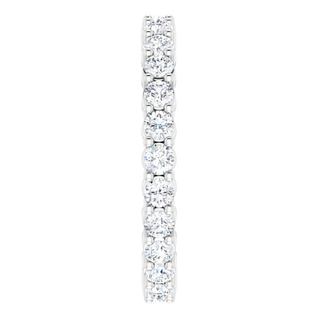 Platinum Round Natural Diamond Reversible Eternity Band – 2 mm Stones - view 4