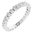 Platinum Round Natural Diamond Reversible Eternity Band – 2 mm Stones