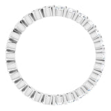Platinum Round Natural Diamond Reversible Eternity Band – 2 mm Stones - view 2