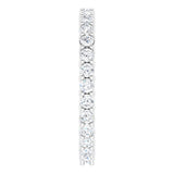 Platinum Round Natural Diamond Reversible Eternity Band – 2 mm Stones - view 4