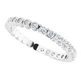 Platinum Round Natural Diamond Reversible Eternity Band – 2 mm Stones - view 5