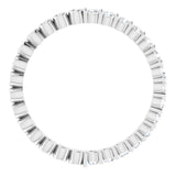 Platinum Round Natural Diamond Reversible Eternity Band – 2 mm Stones - view 2