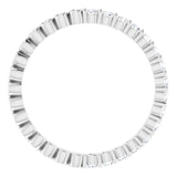 Platinum Round Natural Diamond Reversible Eternity Band – 2 mm Stones - view 2