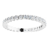 Platinum Round Natural Diamond Reversible Eternity Band – 2 mm Stones - view 3