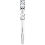 Platinum Round Lab-Grown Diamond Knife-Edge Five-Stone Anniversary Band – 1/3 CTW - view 4