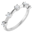 Platinum Round Lab-Grown Diamond Knife-Edge Five-Stone Anniversary Band – 1/3 CTW