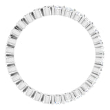 Platinum Round Natural Diamond Reversible Eternity Band – 2 mm Stones - view 2