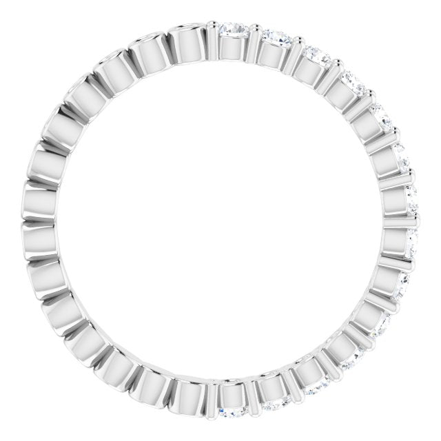 Platinum Round Natural Diamond Reversible Eternity Band – 2 mm Stones - view 2