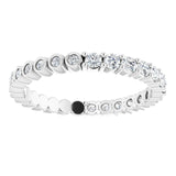 Platinum Round Natural Diamond Reversible Eternity Band – 2 mm Stones - view 3
