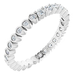Platinum Round Natural Diamond Reversible Eternity Band – 2 mm Stones