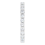 Platinum Round Natural Diamond Reversible Eternity Band – 2 mm Stones - view 4