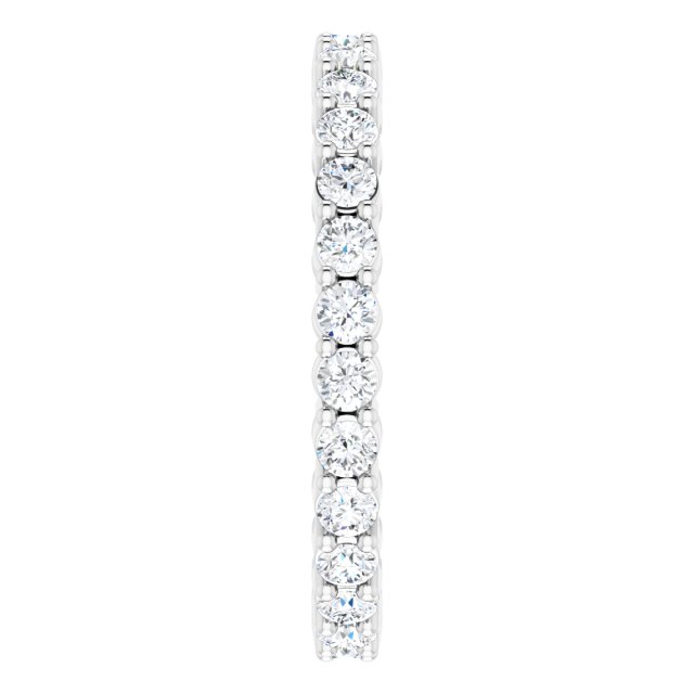 Platinum Round Natural Diamond Reversible Eternity Band – 2 mm Stones - view 4