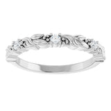 Platinum Round Lab-Grown Diamond Three-Stone Sculptural Anniversary Band – 2 mm Stones - view 3