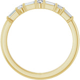 14K Gold Straight Baguette Natural Diamond Anniversary Band – 1/4 CTW - Yellow Gold - view 2