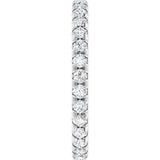 Platinum Round Lab-Grown Diamond Milgrain French-Set Eternity Band – 2 mm Stones - view 4